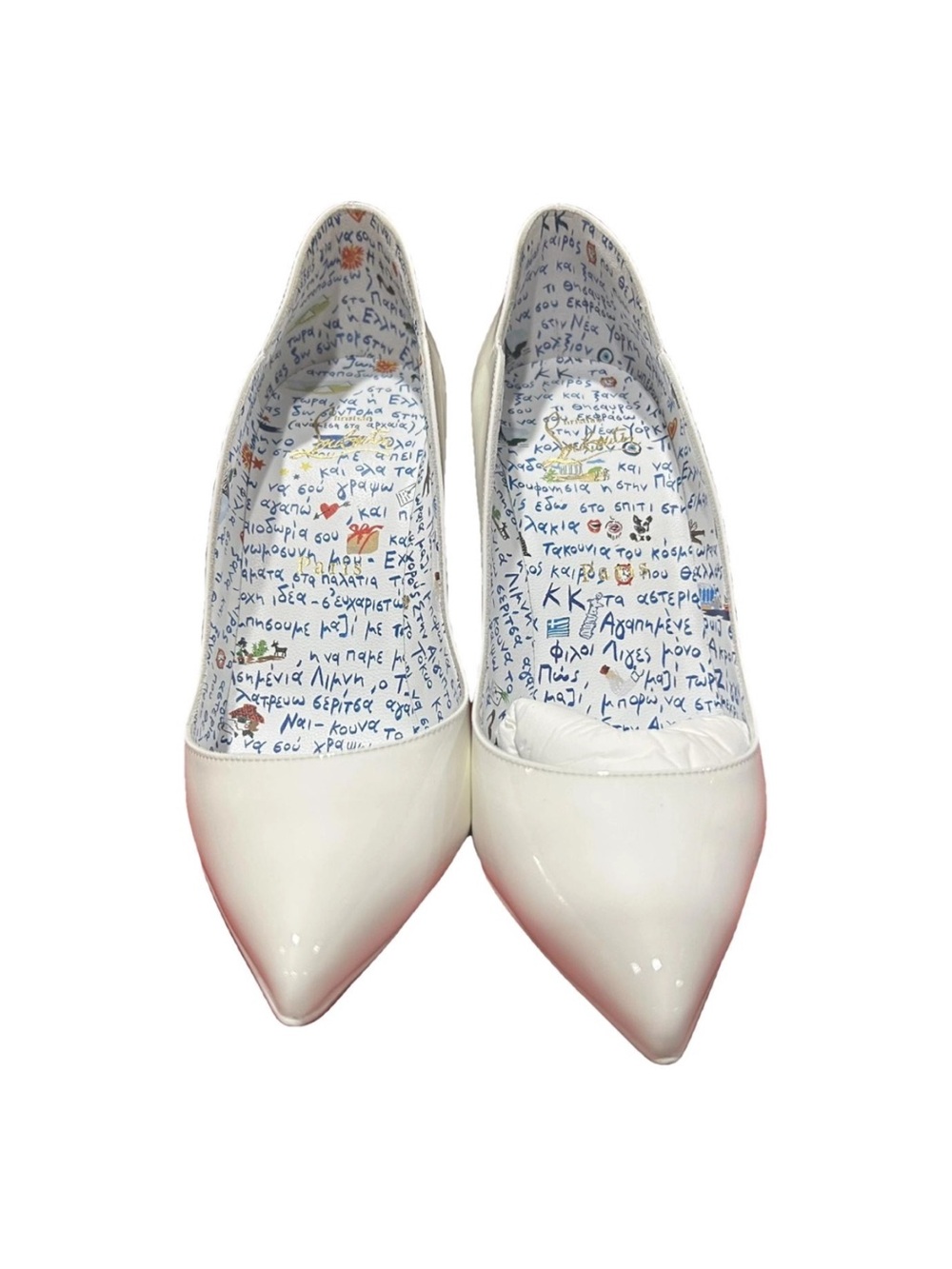 Christian Louboutin Hot Chick 100mm White Patent Pointed-Toe Pumps